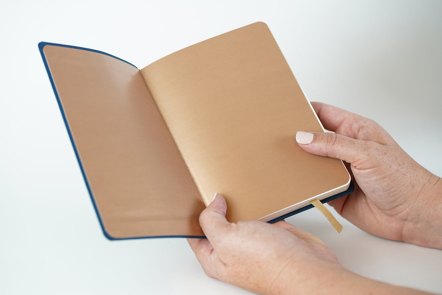 Copper pages inside the front and back cover.